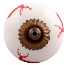 Red Standing Rein Deer Pattern Ceramic Cabinet Knob Online